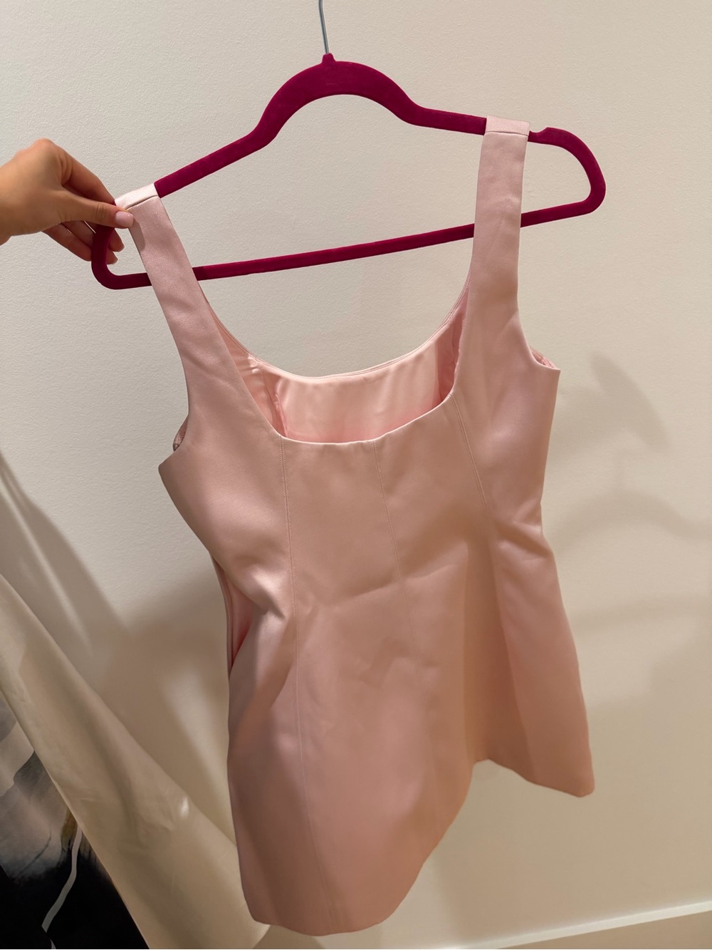 Meshki Satin Mini Dress - Pale Pink - Picture 5 of 7